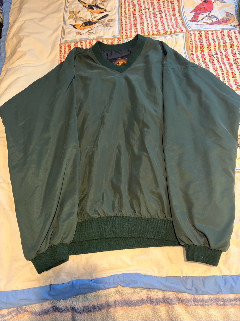 Men's V-Neck windbreaker - Dark Green